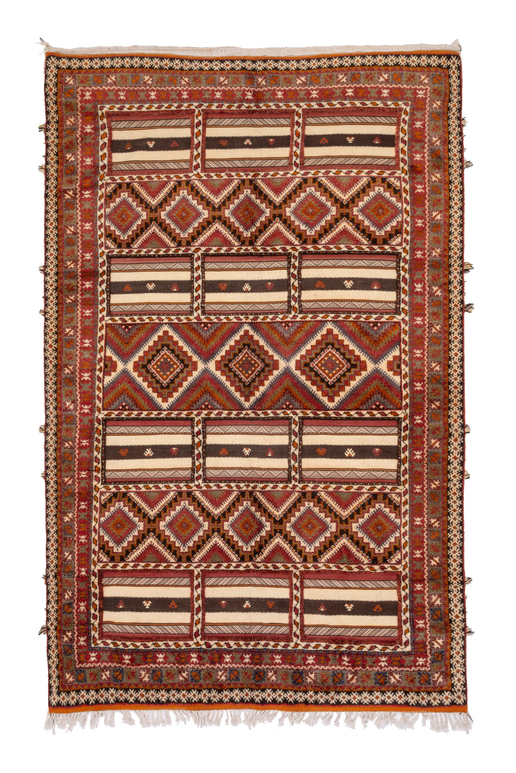Introducing the Terra Glow Glawi Rug, a one-of-a-kind masterpiece measuring 6.9 x 10.7 ft/ 210 x 326 cm. Immerse your space in the warmth of earthy tones and traditional Moroccan artistry. Handcrafted with precision, this rug seamlessly blends Glawi patterns, creating a unique focal point for your home. Elevate your decor with the timeless beauty of Terra Glow, where tradition meets contemporary elegance.