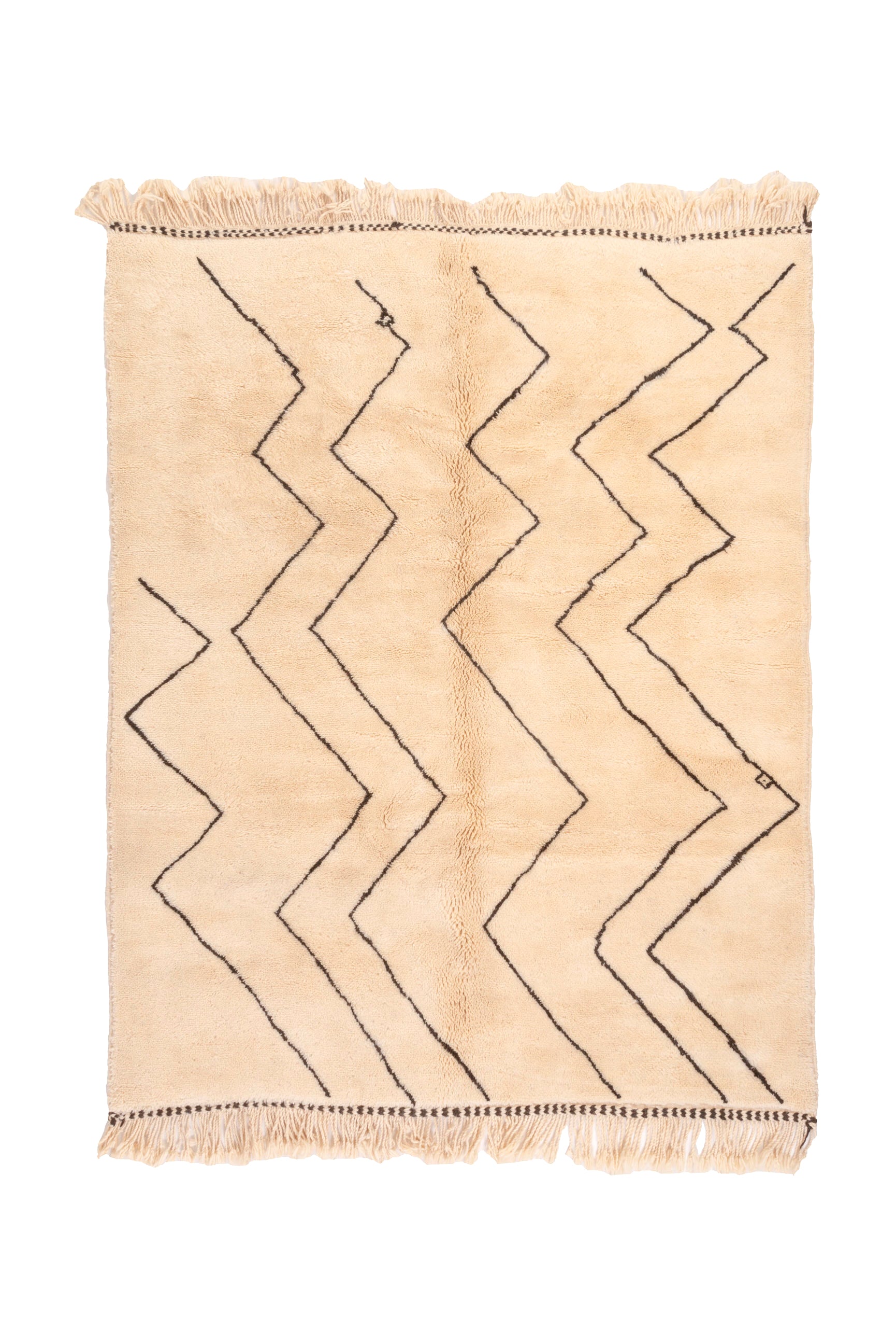 Elevate your home with 'Ivory Zigzag Delight Rug.' It effortlessly combines classic charm and contemporary style. Customize it to match your style and space. Make your decor uniquely yours.